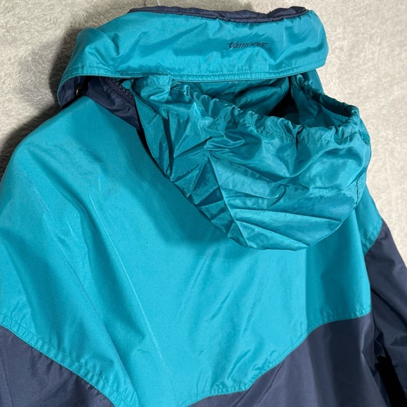 VTG Columbia Vamoose Mens XL 90s Teal Navy Purple Nylon Jacket Radial Sleeve EUC - Picture 8 of 16
